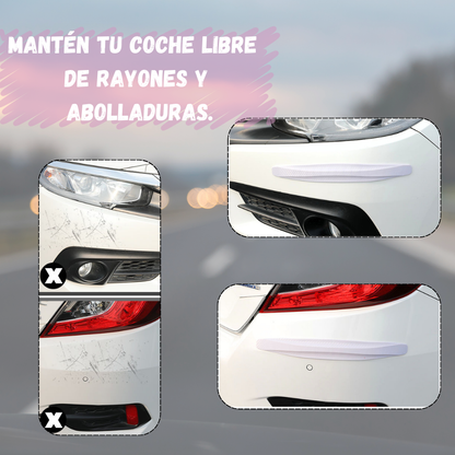 B-E ® Pegatinas Coche | Protector Parachoques Coche + Regalo Pegatina de Bandera Española | Protector Parachoques Trasero y Delantero | Protector paragolpes Coche