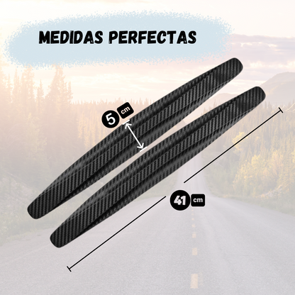 B-E ® Pegatinas Coche | Protector Parachoques Coche + Regalo Pegatina de Bandera Española | Protector Parachoques Trasero y Delantero | Protector paragolpes Coche