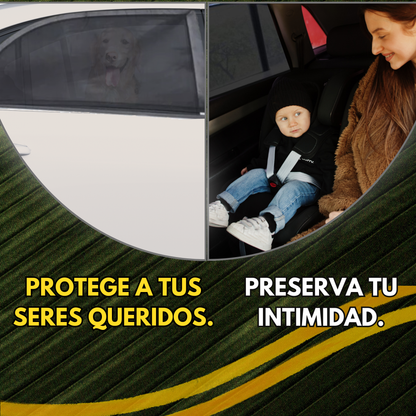 B-E ® Parasol de Coche | Parasol Coche para Ventana Lateral Trasera Universal | Tapa Sol Coche Bebe, Niños y Mascotas